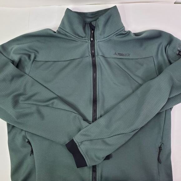 Adidas Terrex Teal Green Women's Size M Unisex zip-up Lightweight Jacket - Picture 7 of 14